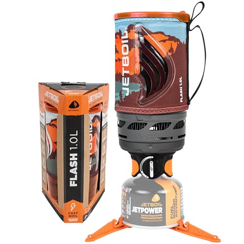 Jetboil Flash Portable Fast Boil Stove for Camping and Backpacking with 1-Step Auto Ignition, Propane/Isobutane Burner w - Detailed View