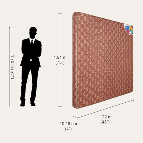 Image of Godrej Interio Mattress Vurv Double Bed Dual Comfort Reversible Foam Mattress (75 x 48 x 4), 1-Year Warranty, PU Foam