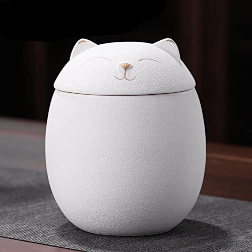 Hengqiyuan Urne Funéraire Mini Cendres De Crémation Urnes Mini Cendres Adultes pour Animaux Chiens Chats Cendres Urnes Funéraires pour Souvenir Cendres Honorez Votre Bien-Aimé,Blanc Cover