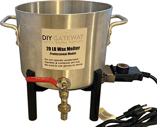Wax Melter for Candle Making: 17.5 LB Electric Aluminum Wax Melting Pot Machine + Regular Size Quick-Pour Spout & Free Ebook