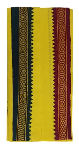 Image of Handloom Cotton + Polyester Mix God Towel | Gamcha /Angocha Towel | Fast Absorbing Bath Towels |Pack of 1 | Size 76 x 168 cm | Yellow