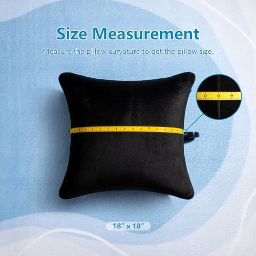 Image of AM AEROMAX 18x18 Inch Memory Foam Pillow Insert, Firm & Fluffy Square Throw Pillow for Couch and Bed, Premium Decorative Stuffer, Heavy Duty & Non-Flattening