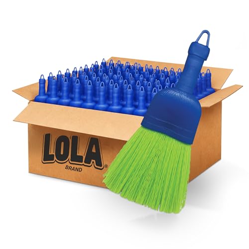 LOLA Whisk Broom, Hand Brush, 72 Pack, Durable Bristles, Whisks Away Dirt & Debris, Compact, Hang Hole for Easy Storage, Indoor/Outdoor