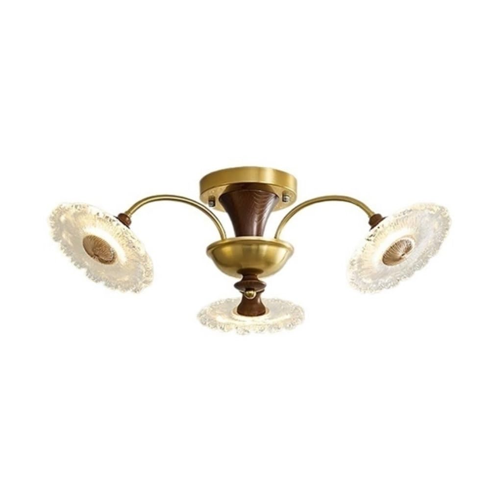 Lampa sufitowa Drewniana lampa sufitowa do salonu, balkonu, w stylu retro, w stylu francuskim, średniowiecznym