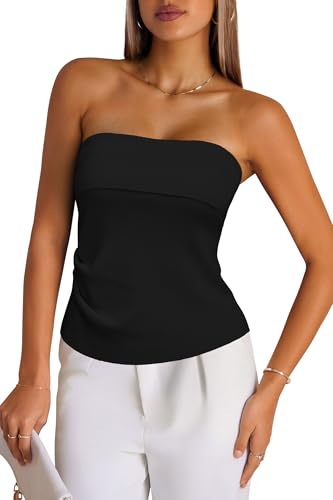 Arach&Cloz Women's Silk Blend Non See Through Non Slip Fall Fashion Tube Top 20252