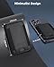 for MagSafe Wallet, Stronger Magnetic Wallet for iPhone 17/16/15/14/13/12 Series, 7 Cards Holder, Magnetic Phone Wallets, Vegan Leather Minimalist Slim RFID for iPhone Wallets, 1 Slot, Black & Black