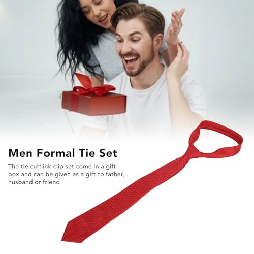 Set de corbata para hombre con tres piezas y caja de regalo miniatura 4