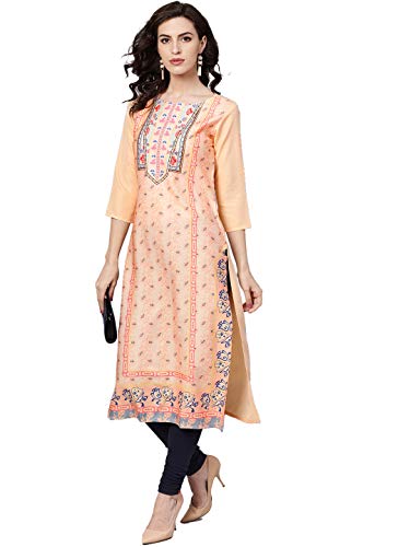 Image of Vaamsi Women's Crepe Regular Kurta