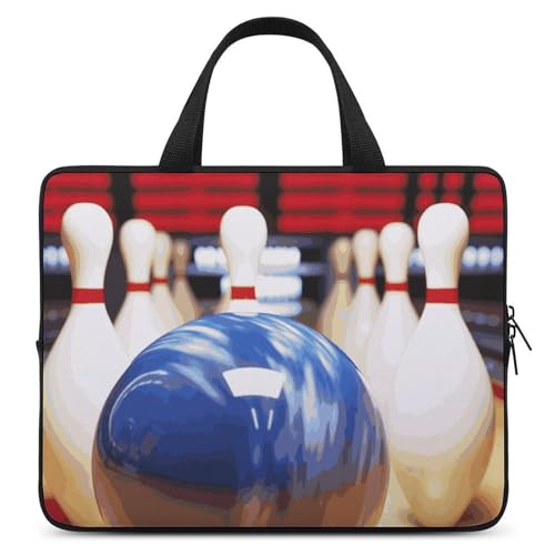 Housse ordinateur portable 10 antichoc avec fermeture zippée style Bowling