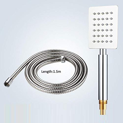 Pommeau de douche circulaire en acier inoxydable avec kit de fixation mural