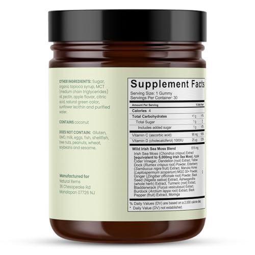Natural Rems Sea Moss 16-in-1 Gummies with Ashwagandha & Bladderwrack — view 7