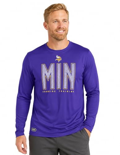 Outerstuff NFL Men's Long Sleeve Tee, Minnesota Vikings, Team Color, Large