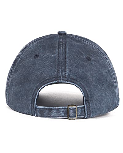 Zylioo Xxl Low Profile Vintage Washed Baseball Cap,Adjustable Pigment Dyed Baseball Hat,Denim Distressed Breathable Dad Hats #TOP1