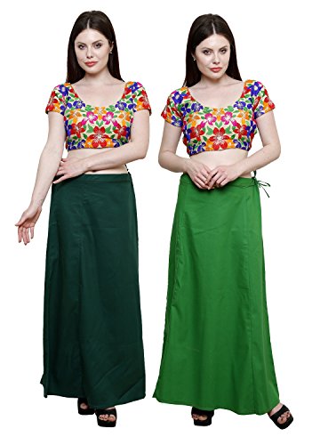 Image of Pistaa combo of 3 Women's Cotton Best Indian Readymade Inskirt Saree petticoats