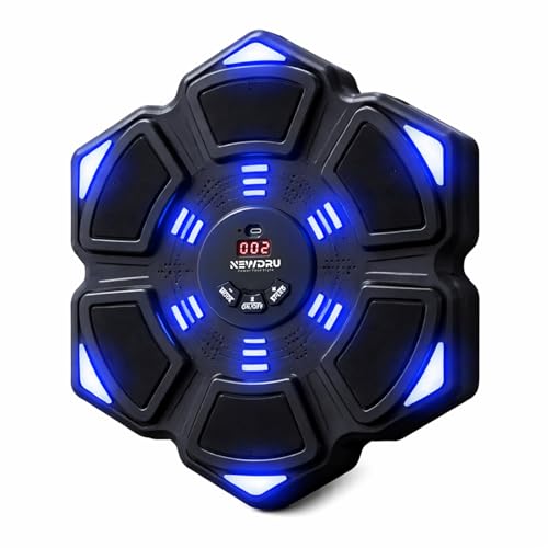 Image of NEWDRU Music Carbon Boxing Machine Wall Mounted, Smart Electric Music Boxing Machine for Adults & Kids, Interactive Wall Mounted Musical Boxing Machine with Free Trainer Gloves