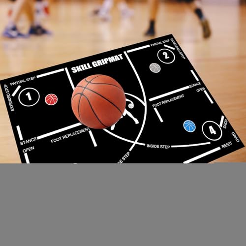 Fußstapfen -Trainingsmatte - Stille Basketball -Trainingshilfe | Sport -Agility -Trainer für Kinder und Erwachsene, Verbesserung der Geschwindigkeit, Gleichgewicht, Koordination, Ausrüstung im Innenrä