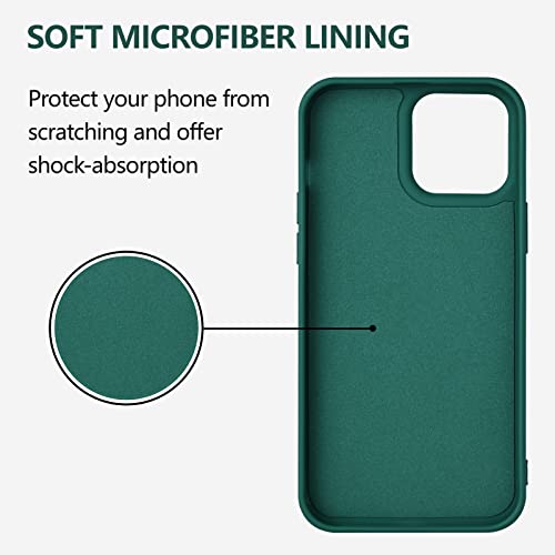 Zvastt Iphone 13 Case Ring Holder Kickstand Support Magnetic Car Mount Slim Soft Silicone Gel Rubber Shockproof Protective Anti Scratch Phone Cover For Iphone 13 6.1" 2021 Release - Midnight Green #TOP4