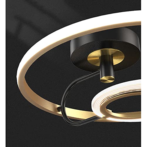 Plafonnier LED cuisine moderne doré pour éclairage sans éblouissement - 7