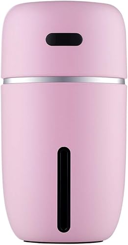 Humidificador USB para automóvil, 6.8 fl oz, mini humidificadores portátiles con luz nocturna LED de 7 colores, funcionamiento silencioso, modos de