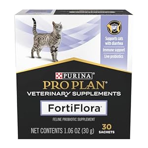 Purina Pro Plan Veterinary Supplements FortiFlora Cat Probiotic Supplement for Cats with Diarrhea – 30 ct. Box