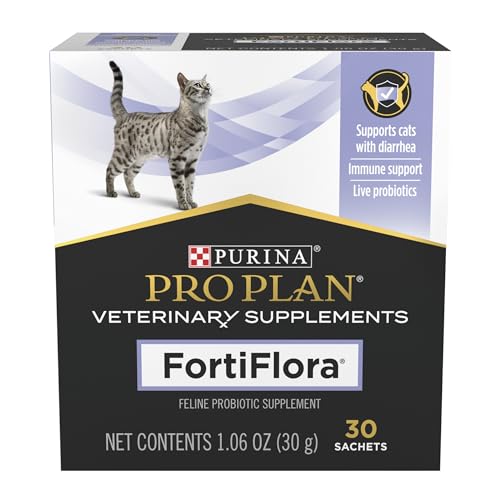 Purina Pro Plan Veterinary Supplements FortiFlora Cat Probiotic Supplement for Cats with Diarrhea – 30 ct. Box