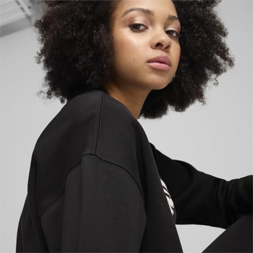 Puma Para Mulher. 68153901 Sweatshirt Squad Crew Fl Preto (Xl), Casual, Esportivo, AlgodãO, Multisport, SustentáVel - 5