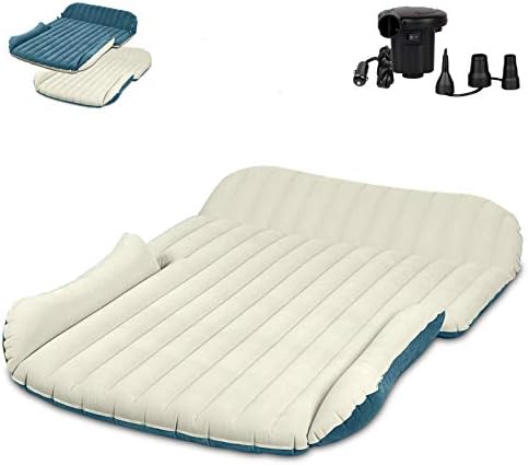 WEY&FLY SUV Air Mattress Thickened and Double-Sided Flocking Travel Mattress Camping Air Bed Dedicated Mobile Cushion Extended Outdoor for SUV Back Seat 4 Air Bags