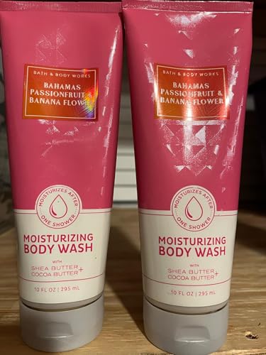 2 BAHAMAS PASSIONFRUIT BANANA FLOWER Moisturizing Body Wash Shea Cocoa Butter bath & body 10 fl oz