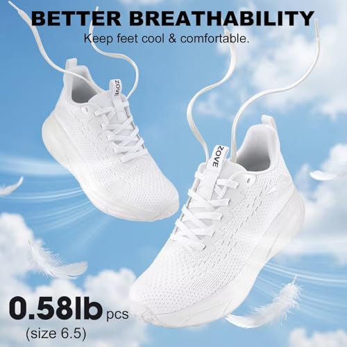 Image of ZOVE Womens Walking Shoes Cushioning Non-Slip Breathable Running Sneakers Tennis Comfortable Athletic Gym Workout Casual Shoes Lightweight Sports Cross Training Fashion Sneakers