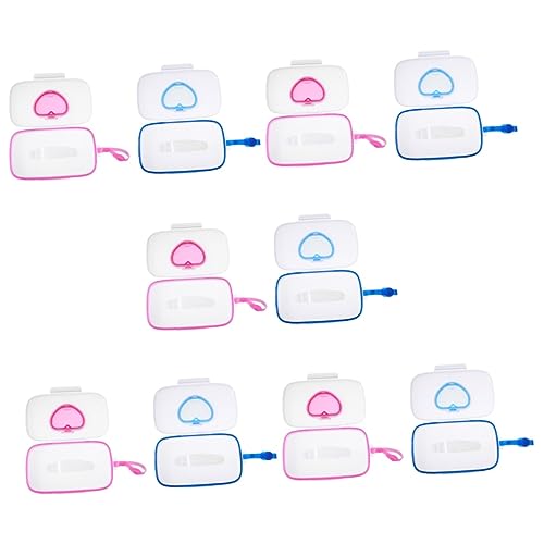 Toyvian 10 Piezas Amor Caja De Pañuelos Húmedos Contenedor Al Aire Toallitas Bolsa De Pañales De Viaje Colgante Porta Toallitas Recargable Portátil Dispensador De Toallitas PP