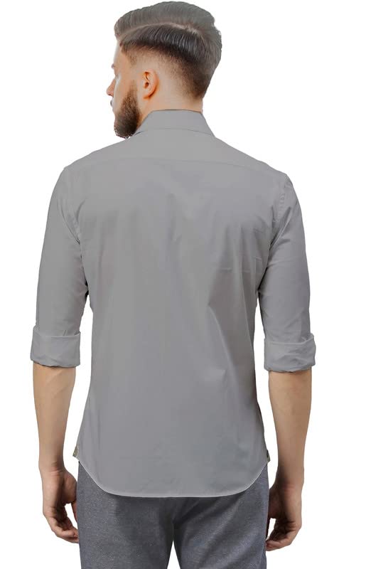 Image of Men's Cotton Blend Full Sleeve Slim Fit Shirt|Stylish Casual Wear Shirt for Mens