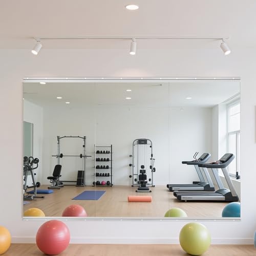 CUCZUUS 3 Stück 140x41cm Spiegel für Zuhause Fitnessstudio groß gehärtetes Glas Wandmontage Ganzkörperspiegel für Garage Tanzstudio Dekoration Yoga Schlafzimmer Badezimmer