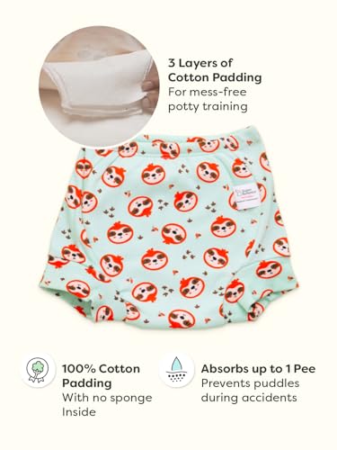 Image of superbottoms Padded Underwear for Babies & Toddlers, 3 Layers of Premium Cotton & DryFeel Layer, Ideal for Diaper-Free Time & Mess-Free Potty Training Pants, Pack of 6