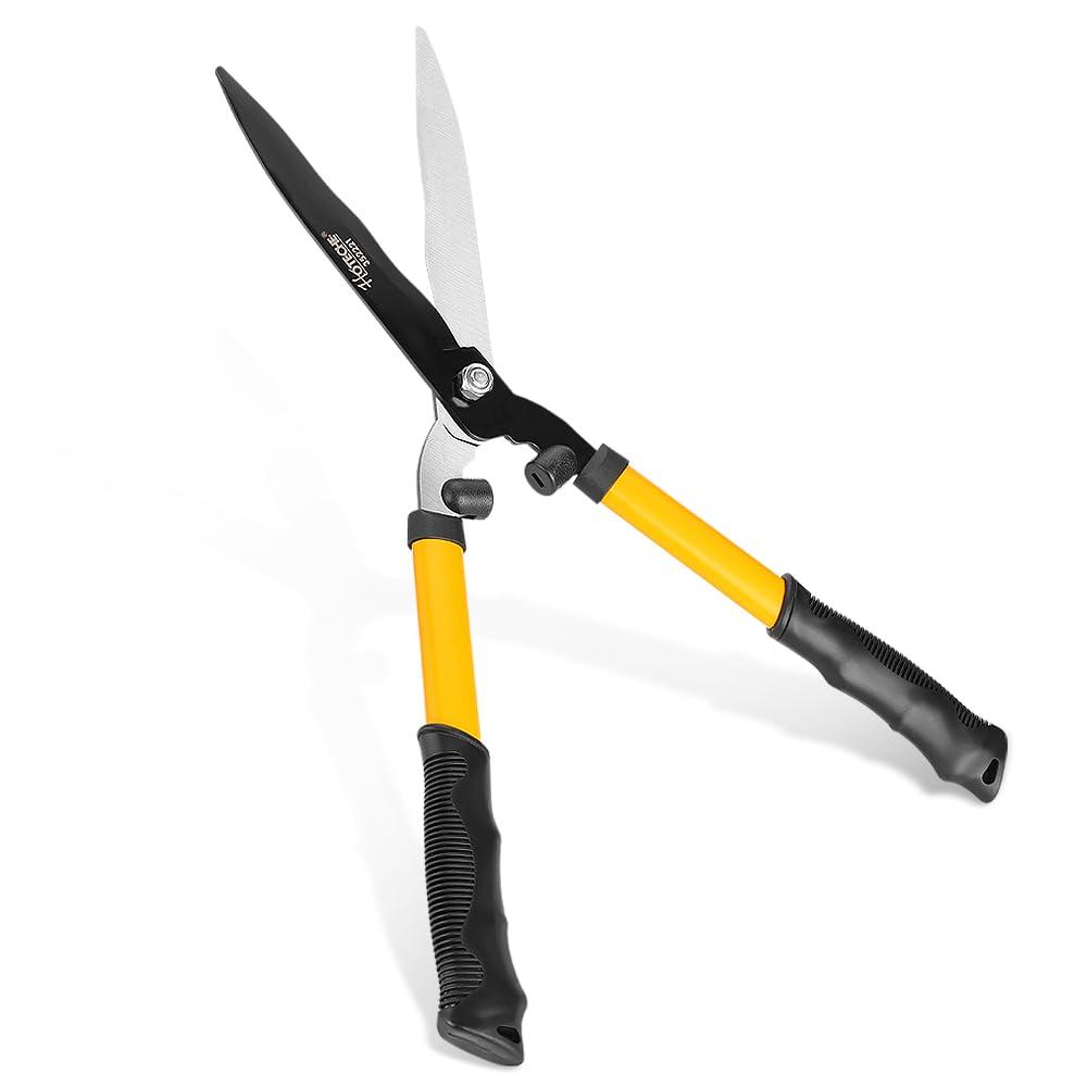 Hoteche Tijeras cortasetos de acero al carbono de 21''/540 mm con mango de PVC, Herramientas Jardineria, ideal para podar árboles y arbustos