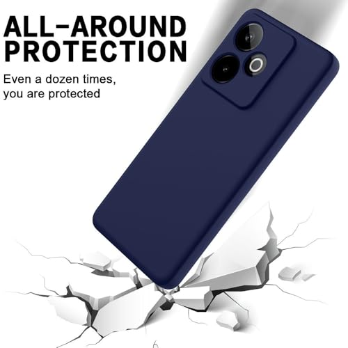 Image of Back Cover for Realme GT 7 5G / GT 7T 5G | Full Camera Protection | Premium Liquid Silicon Case | Flexible Bumper Case for Realme GT 7 5G / GT 7T 5G (Dark Blue)