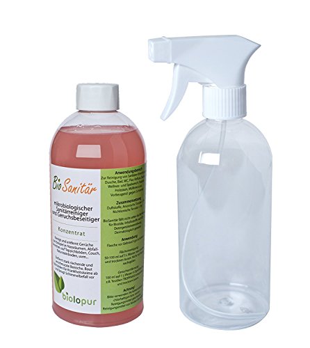 Biolopur | BioSanitär | Reiniger und Geruchsbeseitiger | 500ml Konzentrat ergibt 5L Fertiglösung | Sanitärreiniger Cover