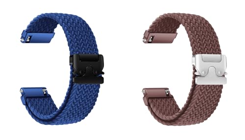 Image of ACM Watch Strap 22mm compatible with Beatxp Unbound Curv Smartwatch | Combo Pack Woven Braided Clipper Adjustable Belt Band