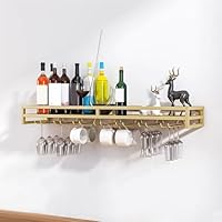 Amazon｜グラスハンガー 鉄製 壁掛け棚 60・80・100cm ワイングラス