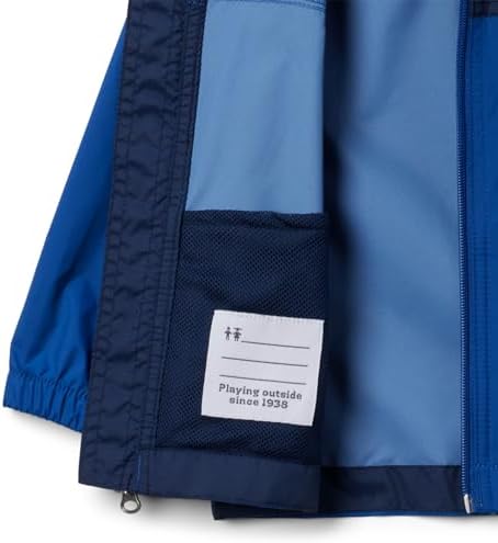 Columbia Youth Boys Glennaker Rain Jacket, Mountain Blue/Collegiate Navy, Medium - 5