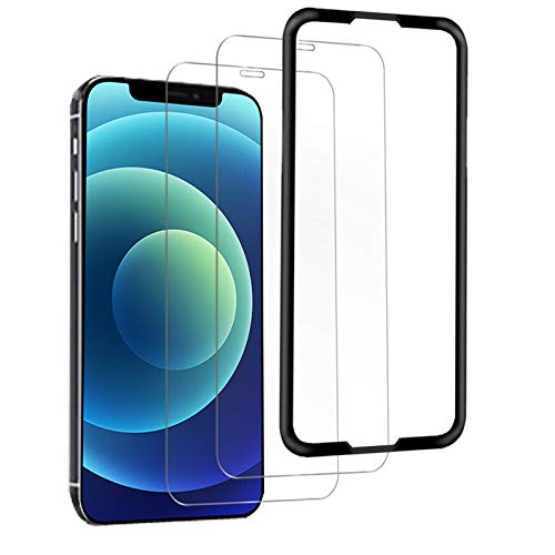 OAproda iphone 12 pro 用/iphone 12 用 ガラスフィルム 全面 保護 フィルム【2枚セット+ガイド枠付き】