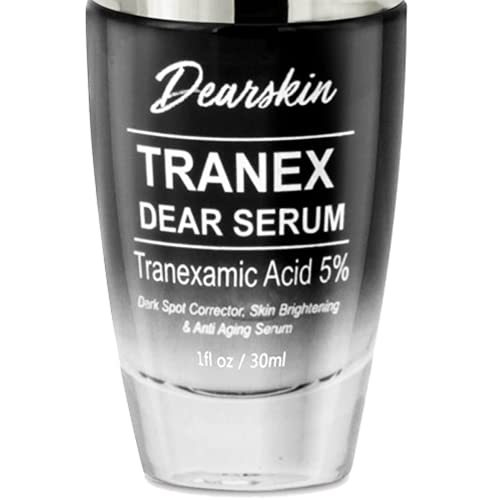 Tranexamic Acid Serum 5% Tranex Dear Serumâ„¢ with Kojic Acid 5% Vitamin C Hyaluronic Acid and Glycolic Acid. Dark Spot Remover Melasma Treatment for Face Cruelty Free Facial Serum Anti Aging Vegan