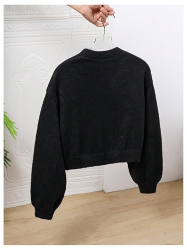 Girl's 3D Floral Cardigan Sweater Cute Long Sleeve Open Front Knit Fall Lightweight Knit Tops2