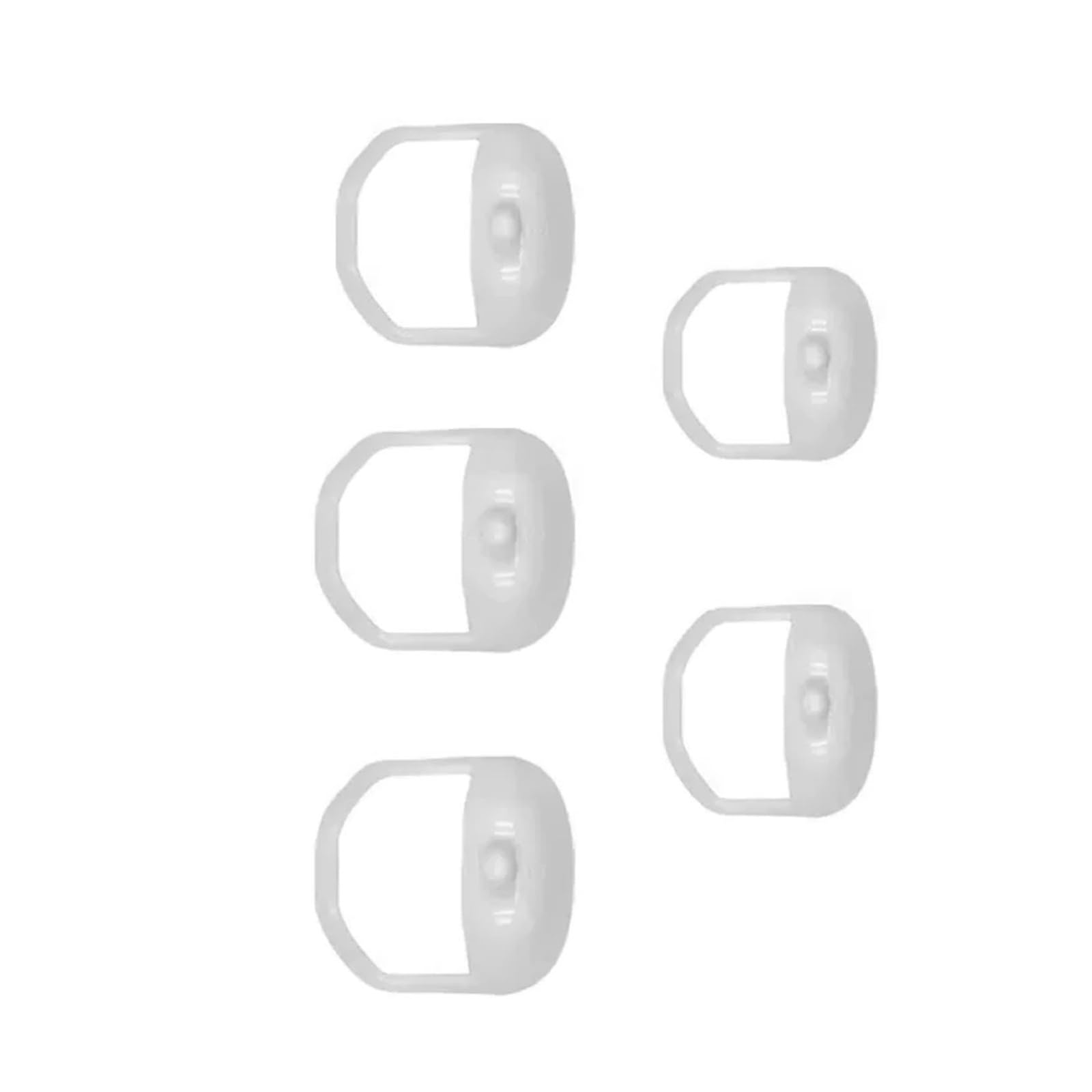 5 Größen Von Bart-Ziegenbart-Rasierschablone, Bartformwerkzeug, Trimmzubehör For Männer, Symmetrische Barttrimm-Schablone For Den Spitzbart(WHITE)