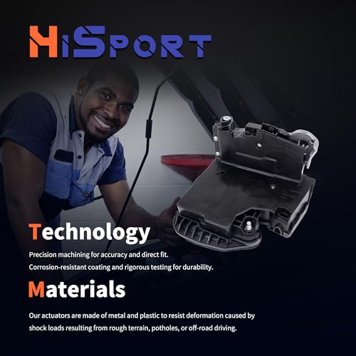 Image of HiSport 13597536 Door Lock Latch Actuator Motor Front Left Driver Side - Compatible with Cadillac Escalade Chevy Colorado Cruze Silverado 1500 Tahoe GMC Canyon Sierra 1500 Yukon - Replace 13597799