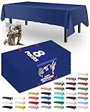 Pureegg Plastic Table Cloth Disposable 8 Pack, 54 x 108 Inch Table Cloths, Graduation Decorations Class of 2025, Graduation Party, Tablecloths, Rectangle, Plastic Cover, Leakproof & Sturdy, Navy Blue