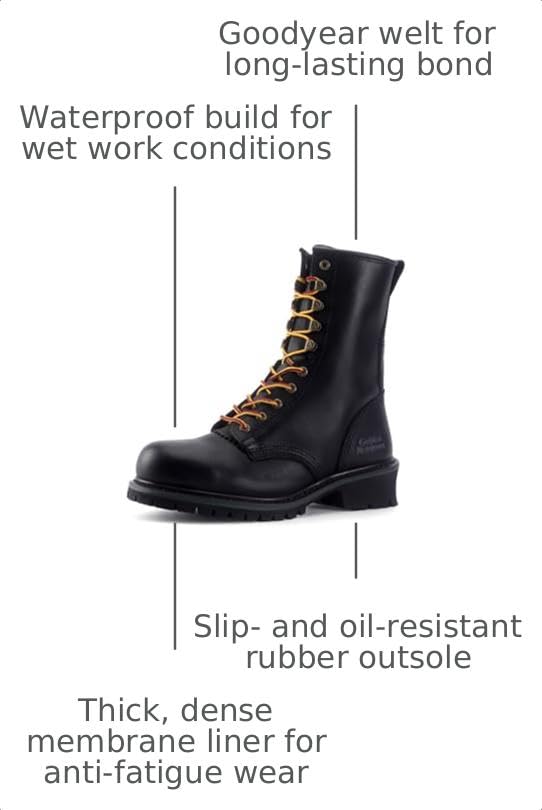 Image of Golden Retriever Men's Composite Toe Waterproof Logger Boots