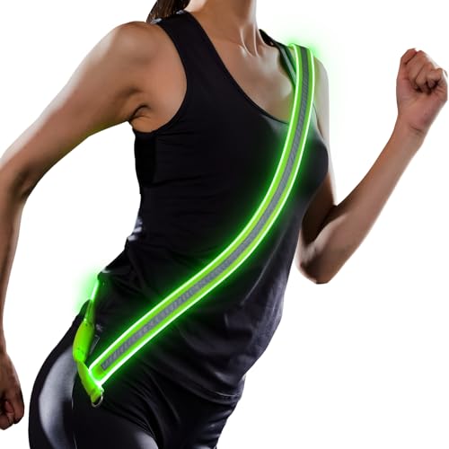 LED Reflective Running Sash for Men & Women – Rechargeable