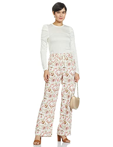 Image of Marks & Spencer Womens Solid Viscose Crew Neck Regular Fit Long Sleeve Top