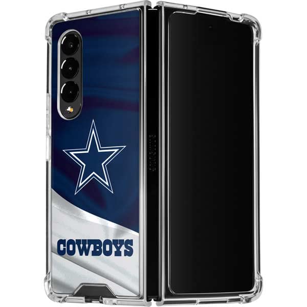 Skinit Clear Phone Case Compatible with Galaxy Z Fold4 5G - Officially Licensed NFL Dallas Cowboys Design