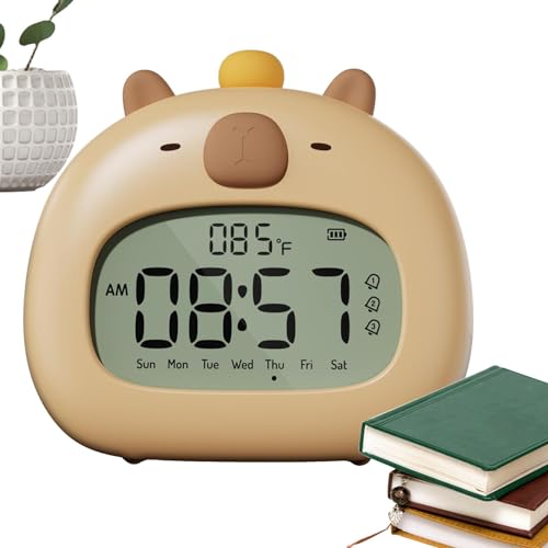 Despertador capibara con luz ajustable para mesita de noche en habitaciones juveniles